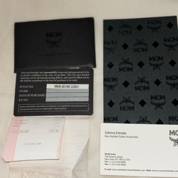 Preowned, 😍 MCM Visetos Studded Boston Bag, cognac coated canvas/leather trim - Picture 7 of 7